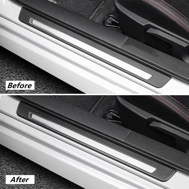 トヨタ GR86 ZN8 SUBARU BRZ ZD8 用 サイドステップガード ドアスカッフプレート 内装ガーニッシュ ドレスアップ カスタム パーツ 外側カーパーツ キズ防止 キズ隠し カー用品 簡単装着 2個 FFCRYSTALESIA_COM