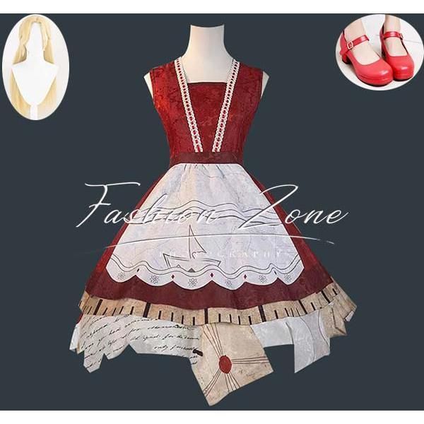 ◆IdentityV 第五人格 風 少女 記憶 年歳 コスプレ衣装 ウィッグ 靴 cosplay ハロウィン 演出服 変装