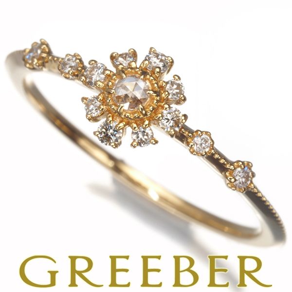 アガット リング ローズカットダイヤ ダイヤモンド 0.10ct 雪割草  