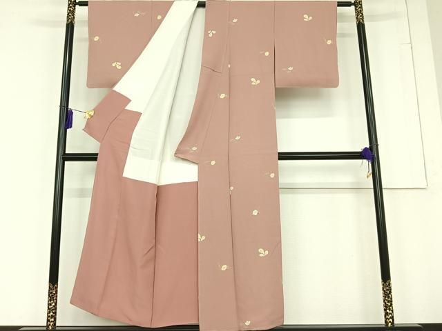 平和屋着物○上質な小紋 更紗花文 正絹 逸品 AAAY9897np 平和屋着物