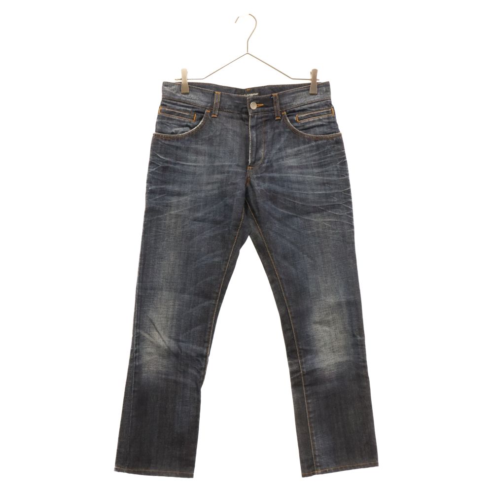 DOLCE u0026 GABBANA (ドルチェアンドガッバーナ) 14GOLD ストレート デニムパンツ インディゴ G3PQLP