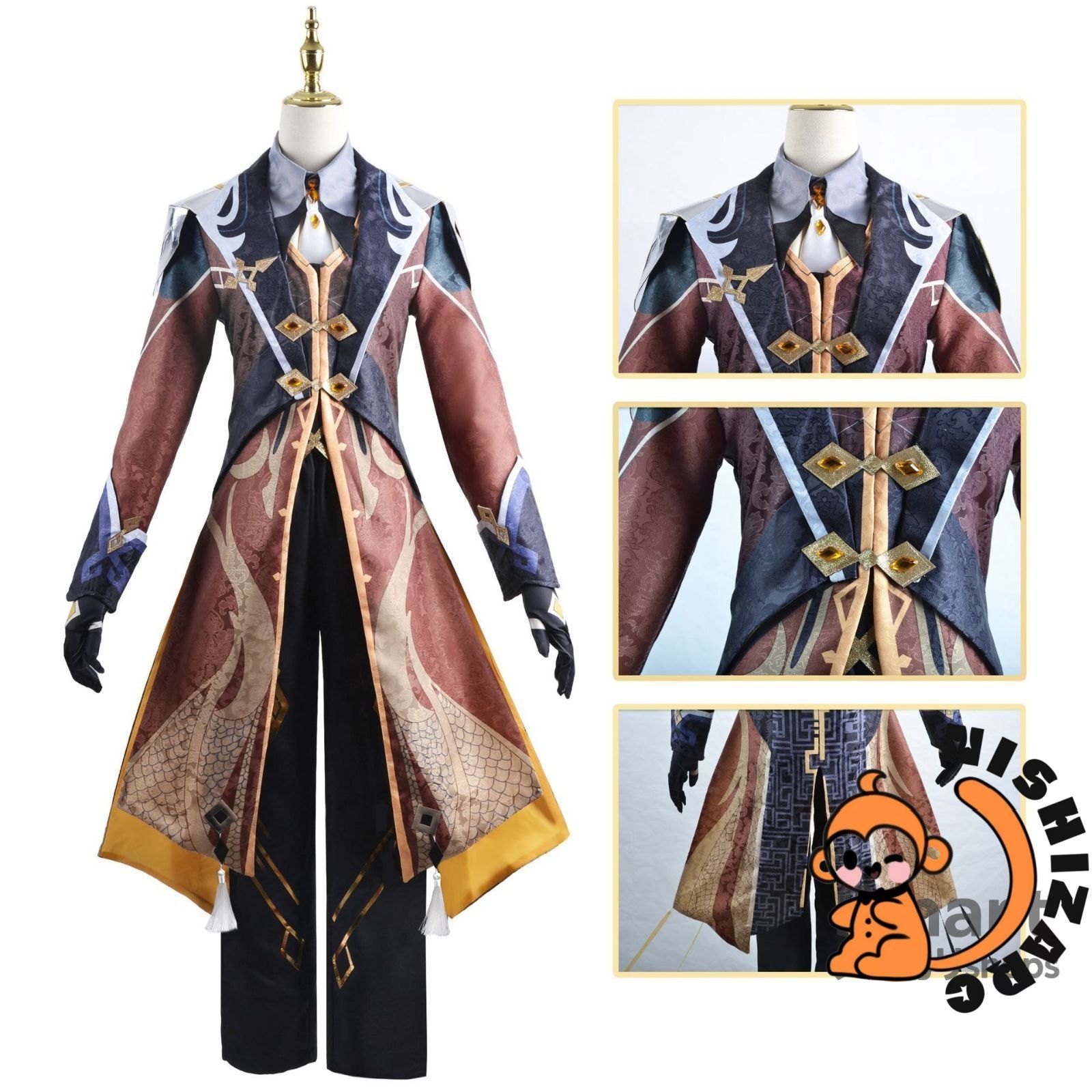 男性キャラクター コスチューム 衣装 ゲーム アニメ 映画 オーダーメイド 原神 旅人(空)衣装 コスプレ 衣装 原神 旅行者 空 男性 女性 フルセット
