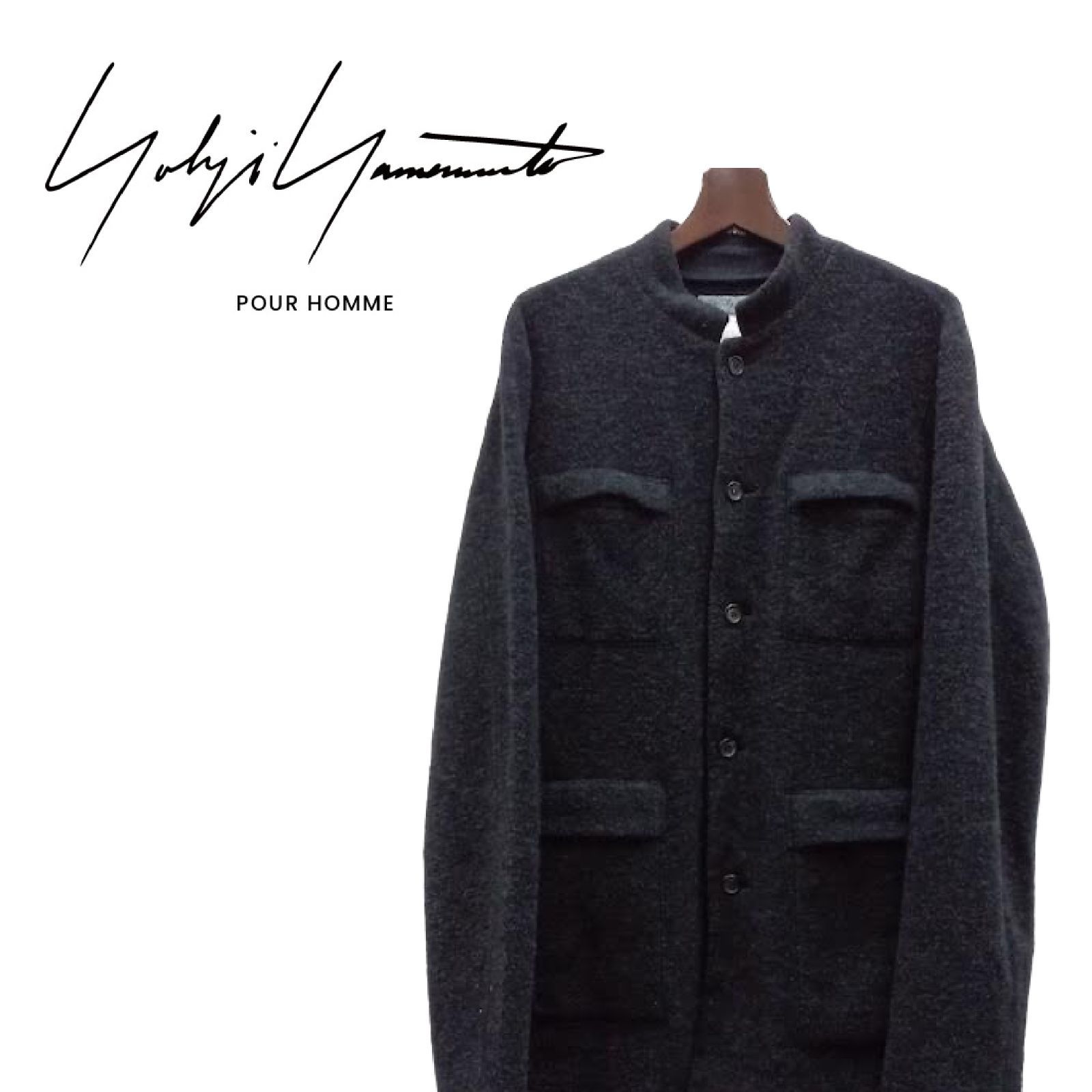 白木/黒塗り Yohji Yamamoto pour homme ラミーニット - 通販 - pnp.na