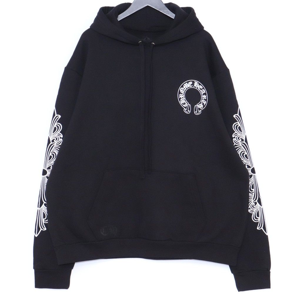 未使用 CHROME HEARTS プルオーバーパーカー ホースシューu0026フローラルクロス XLサイズ