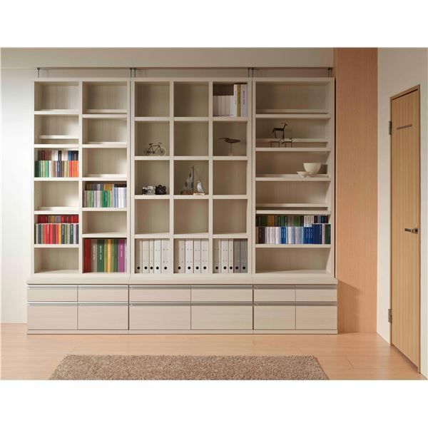 フナモコ　新品未使用　 ハイタイプ　幅75cm 高さ180cm 完成品 フナモコ コミックシェルフ ハイタイプ 【幅75×180cm】 ホワイト