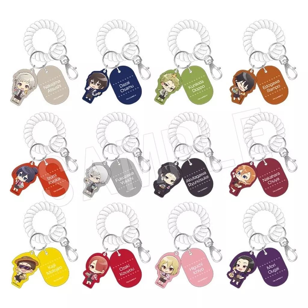 【中古】キーホルダー 全12種セット 「文豪ストレイドッグス×極楽湯・RAKU SPA 銭湯へようこそ ～ポートマフィア休息編～ トレーディングロッカーキー風キーホルダー ミニキャラver.」