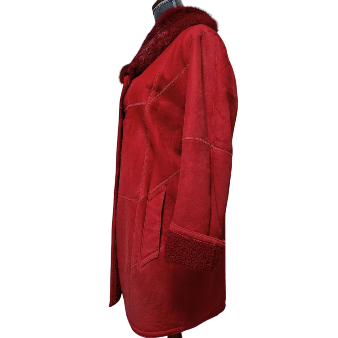 最高級ムートンコート BONZ☆ボンズ ラムスキン100％ 羊皮100％ コート