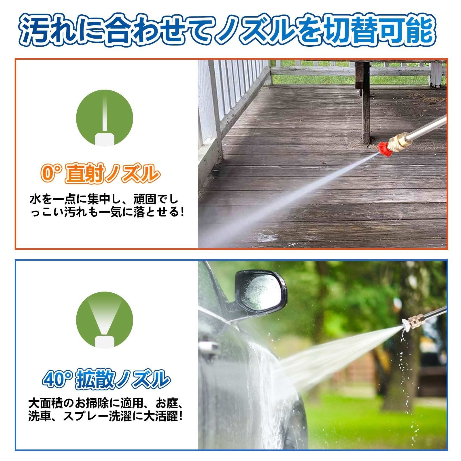 大特価』 2つバッテリー搭載 ハンディウォッシャー 自吸式 吐出圧力 