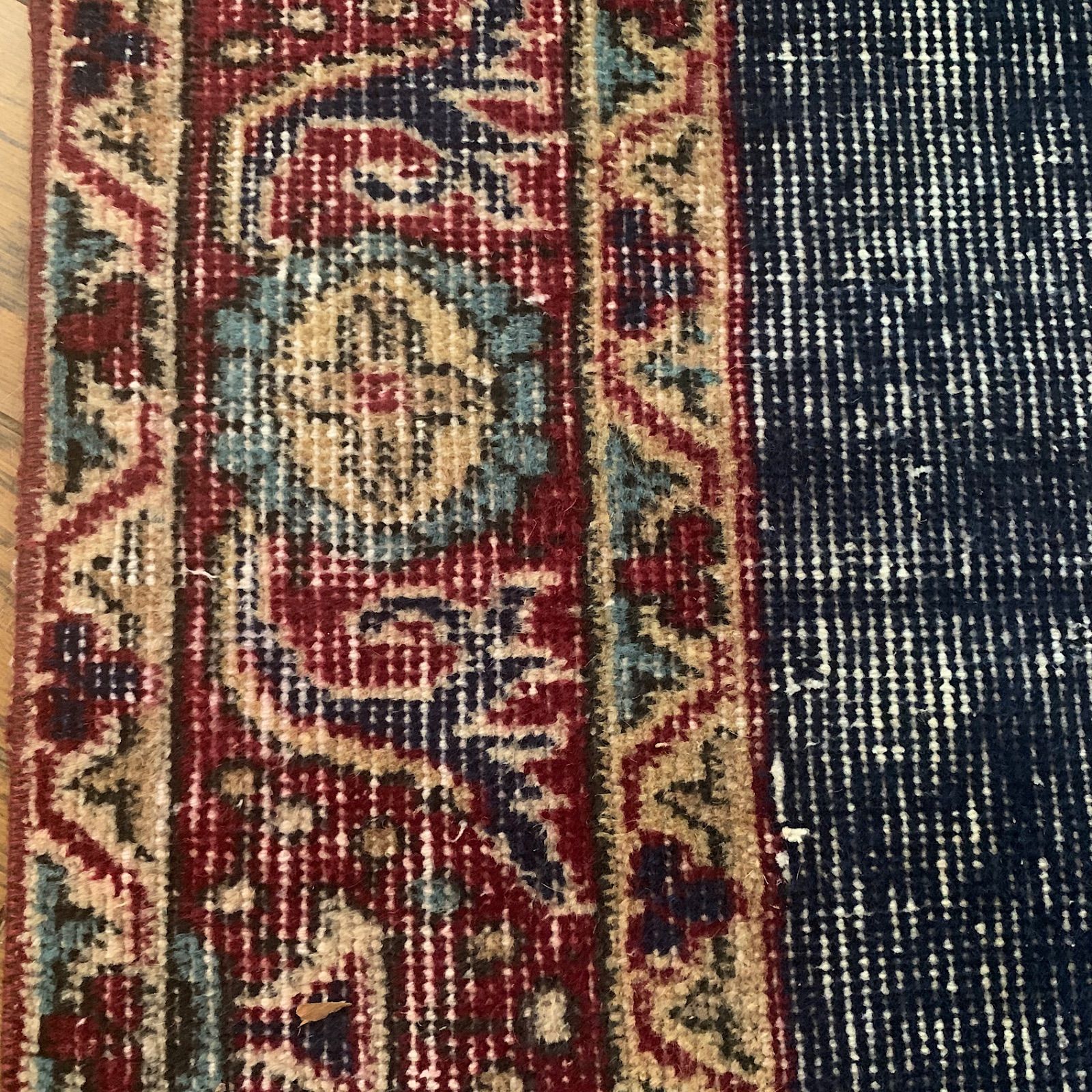 シャビー　インディゴブルー　168×116 メダリオン　トルコヴィンテージラグ シャビー インディゴブルー 168×116 メダリオン トルコヴィンテージラグ