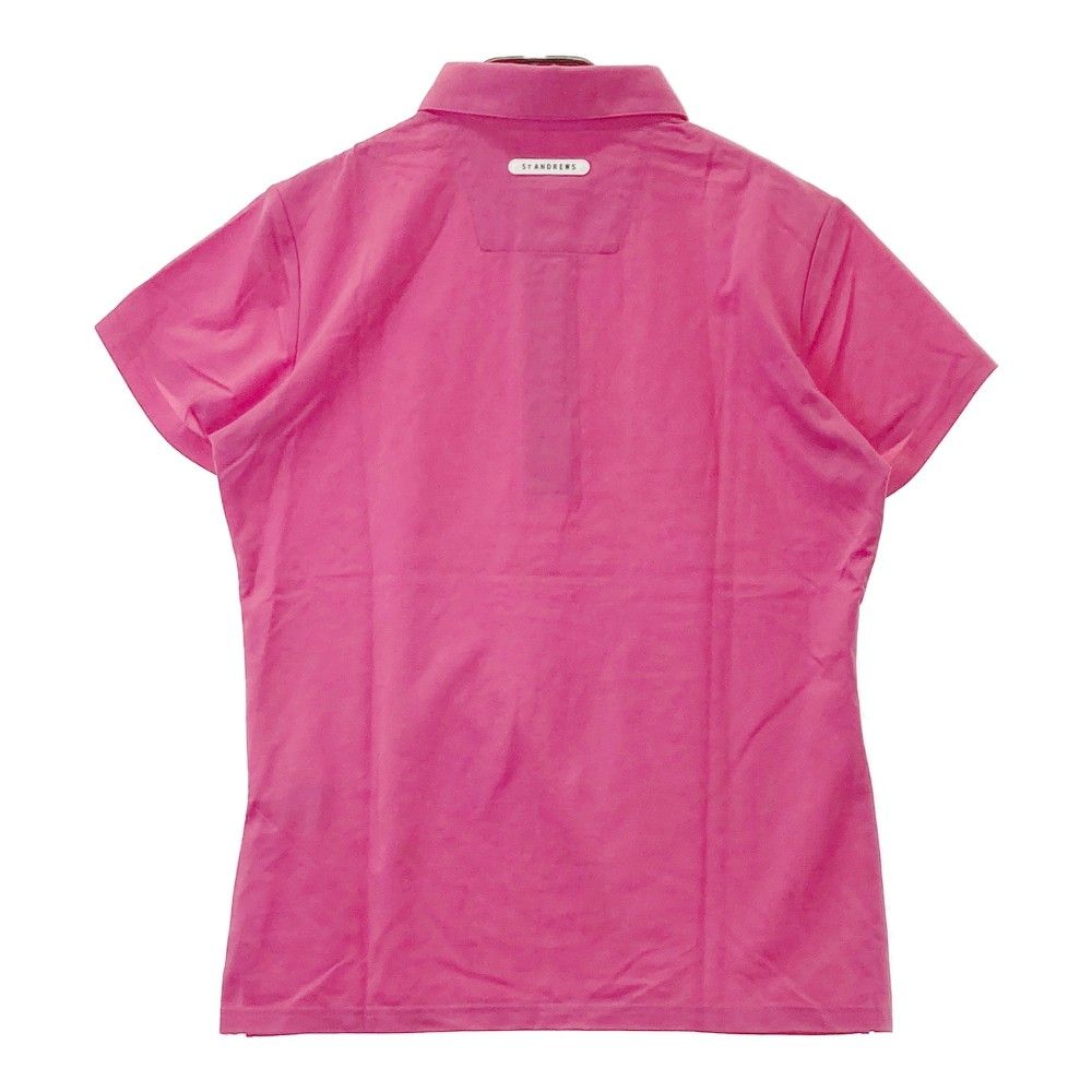 St.Andrews - coco 中古 セントアンドリュース StANDREWS レディース 半袖ポロシャツ L 濃ピンク×白 総柄 ボタンダウン St.Andrews - coco 中古 セントアンドリュース StANDREWS メンズ