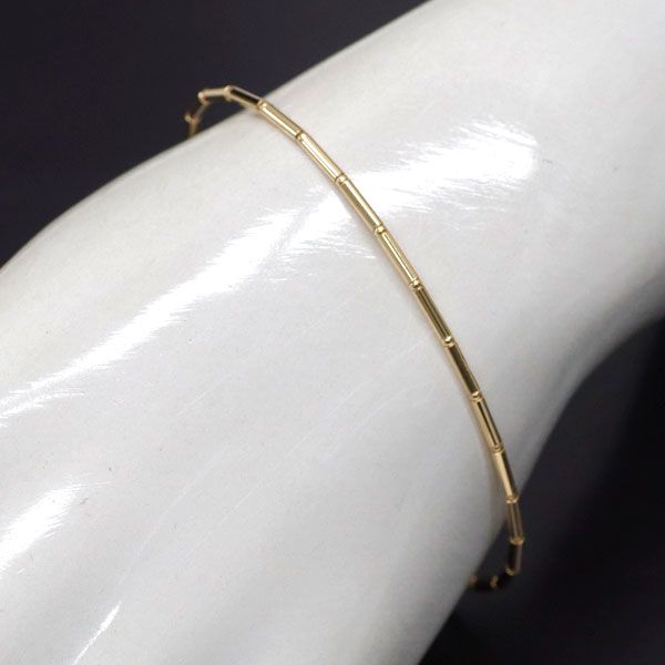 K18YG 0.3ct ダイヤモンド イエローゴールド 形状記憶バングル