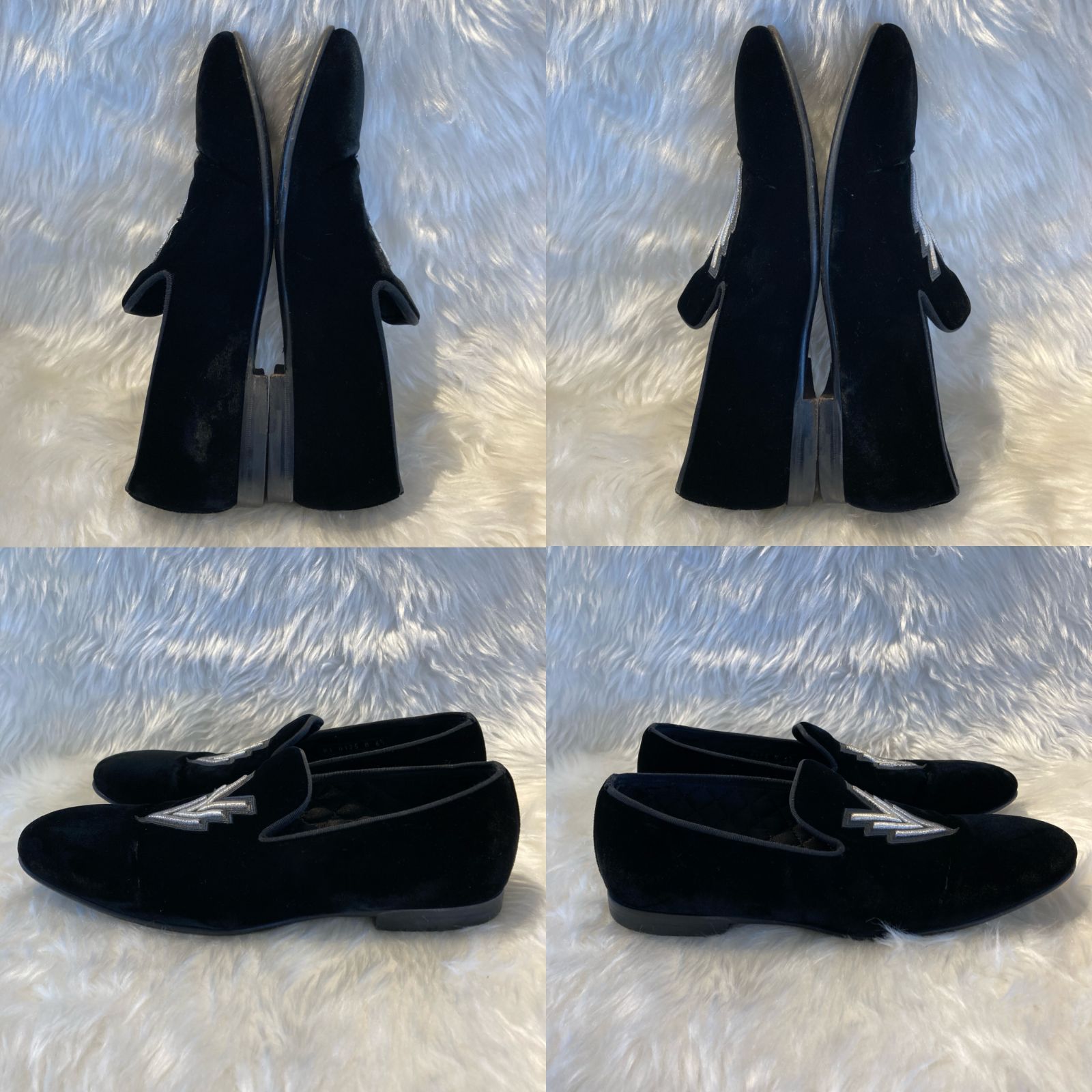 LOUIS VUITTON ヴィトン　ブラックベルベットシューズ LOUIS VUITTON ヴィトン ブラックベルベットシューズ 【公式通販】