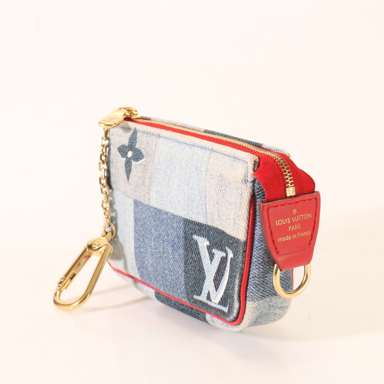 美品 ルイヴィトン モノグラム デニム マイクロ ポシェット アクセ
