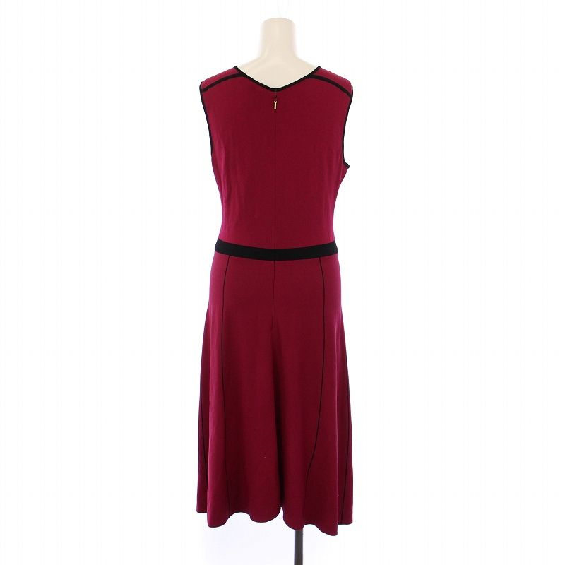 エポカ EPOCA ワンピース ロング ノースリーブ ナイロン 40 赤 黒 /BM