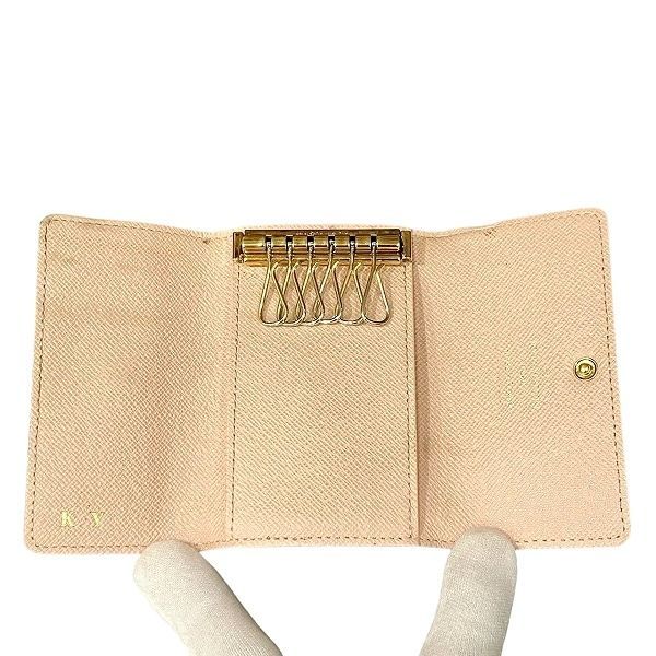 【A級美品】ルイヴィトン　キーケース　ダミエ　ローズバレリーヌ　6連 ルイヴィトン Louis Vuitton ダミエ ミュルティクレ6 N41624