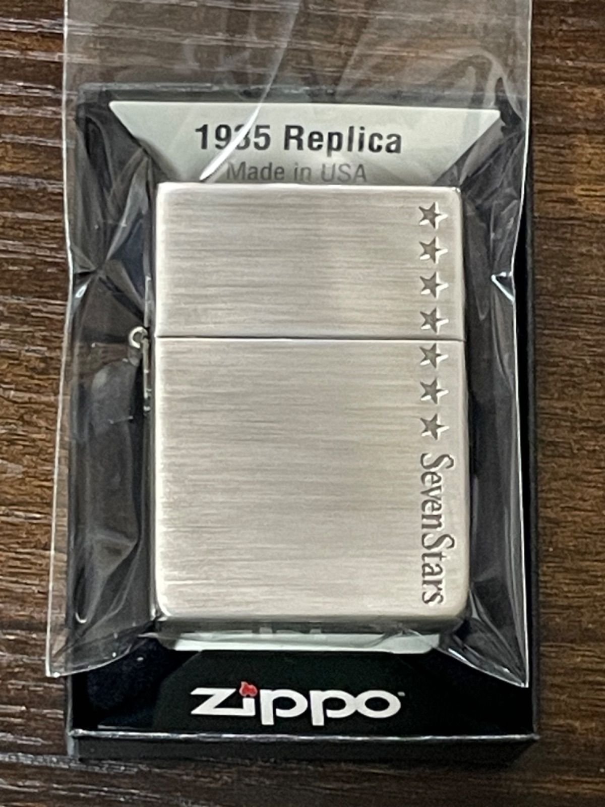 zippo セブンスター 1935レプリカ 限定品 Seven Stars 2012年製 七連星 前面刻印 外ヒンジ 特殊加工品 懸賞当選品  デットストック シルバーインナー 同年代 2012年製 ケース 保証書 - メルカリ