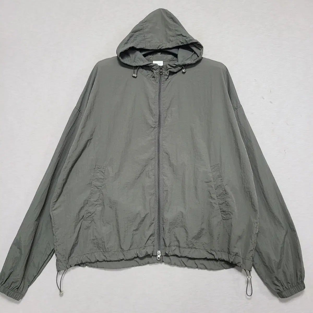 グレー フード付きジップアップパーカー AOYAMA 【洋服の青山】フード付き パーカー メンズ 長袖 オール