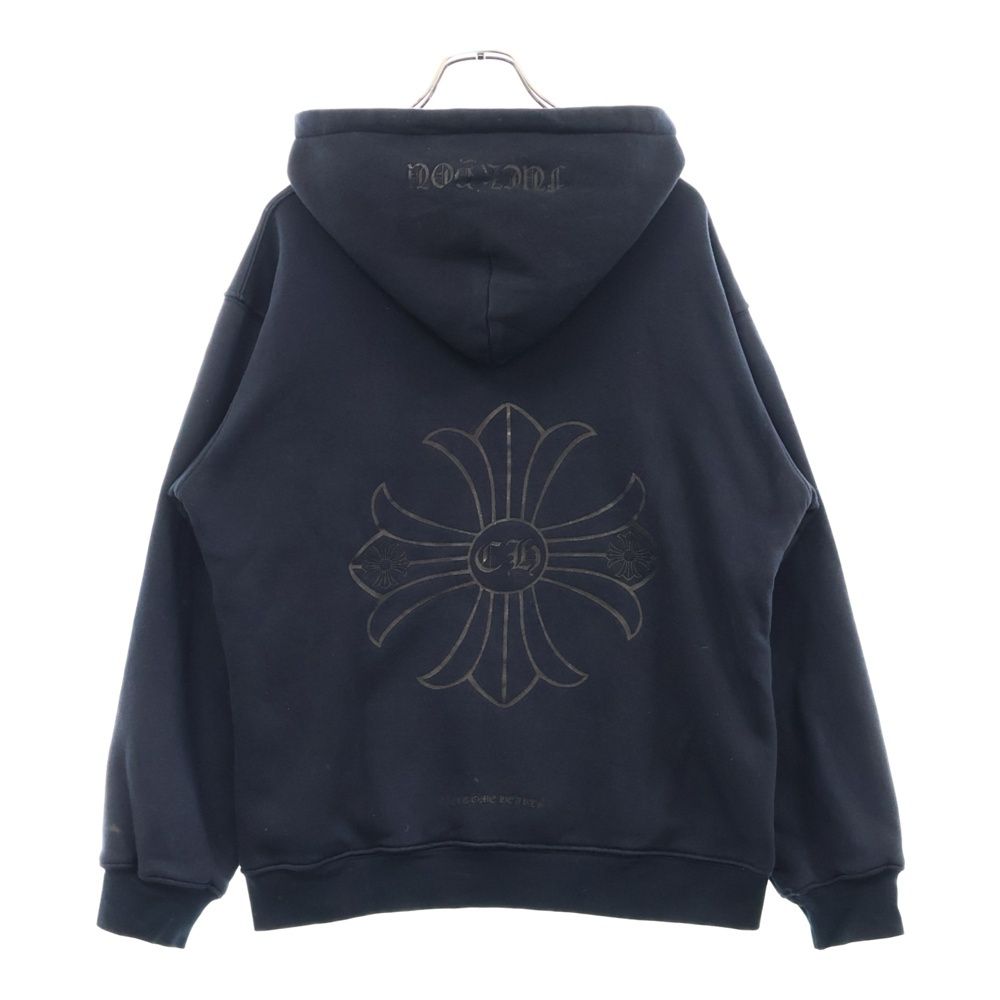 CHROME HEARTS クロムハーツ OLD CH PLUS CHプラスバックプリント 裏地サーマル プルオーバーパーカー ネイビー