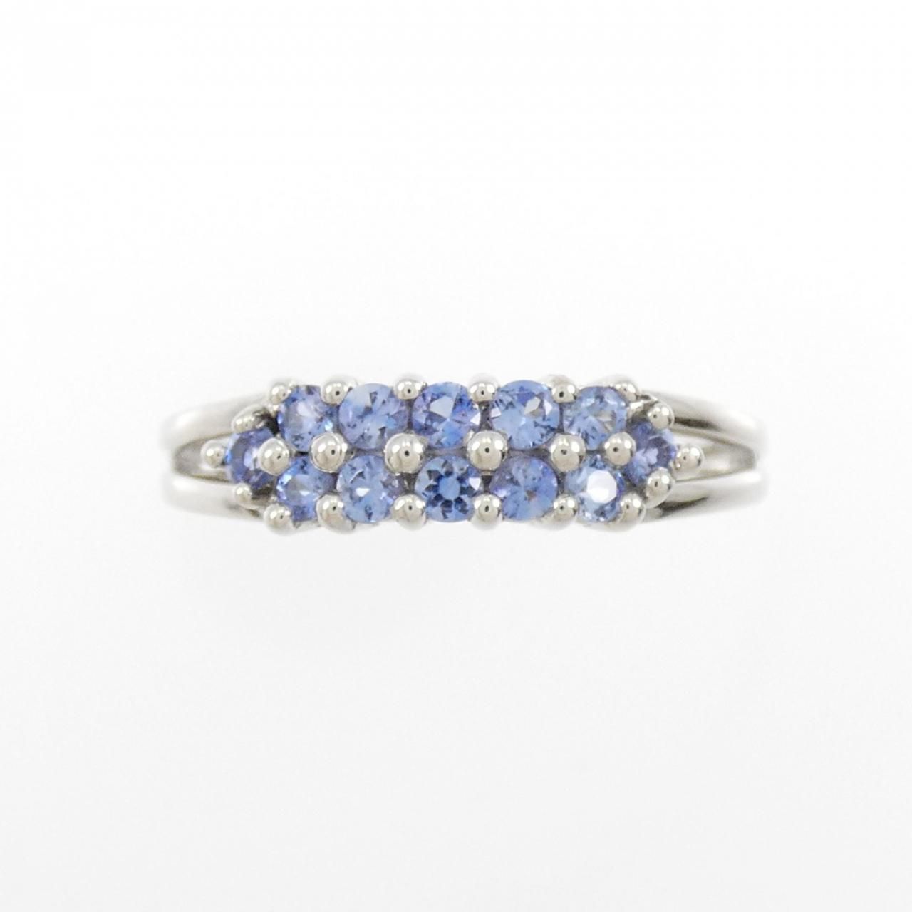 純PT ベニトアイト リング 0.42CT - メルカリ