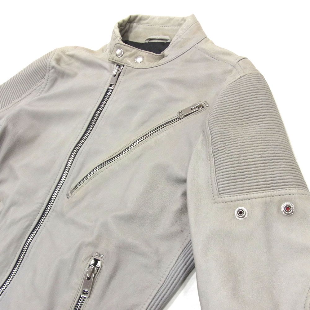 定価13万円○DIESEL ディーゼル ラムレザー ライダース ジャケット 革
