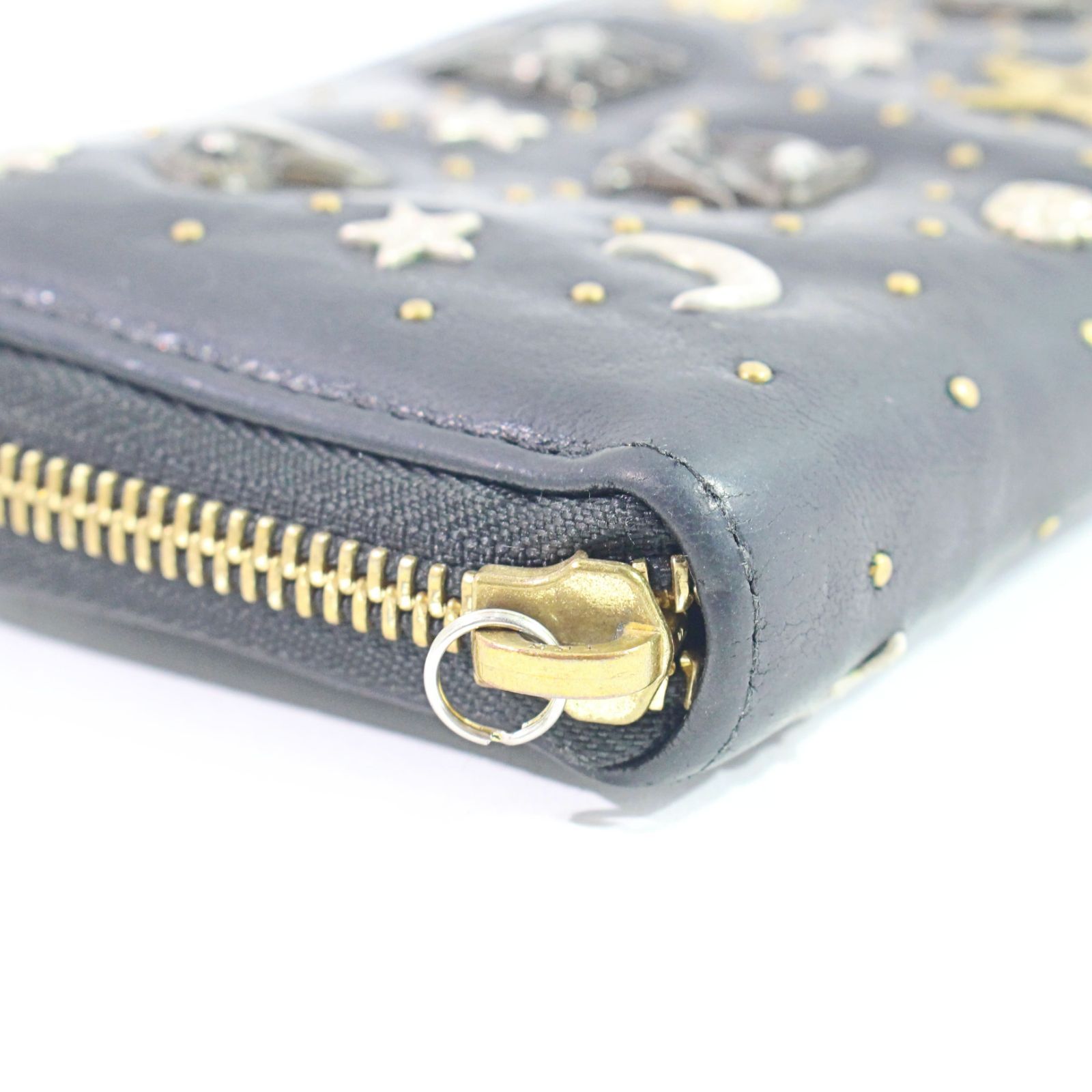 JIMMY CHOO ジミーチュウ 長財布 星座スタッズ ブラック レザー - メルカリ 