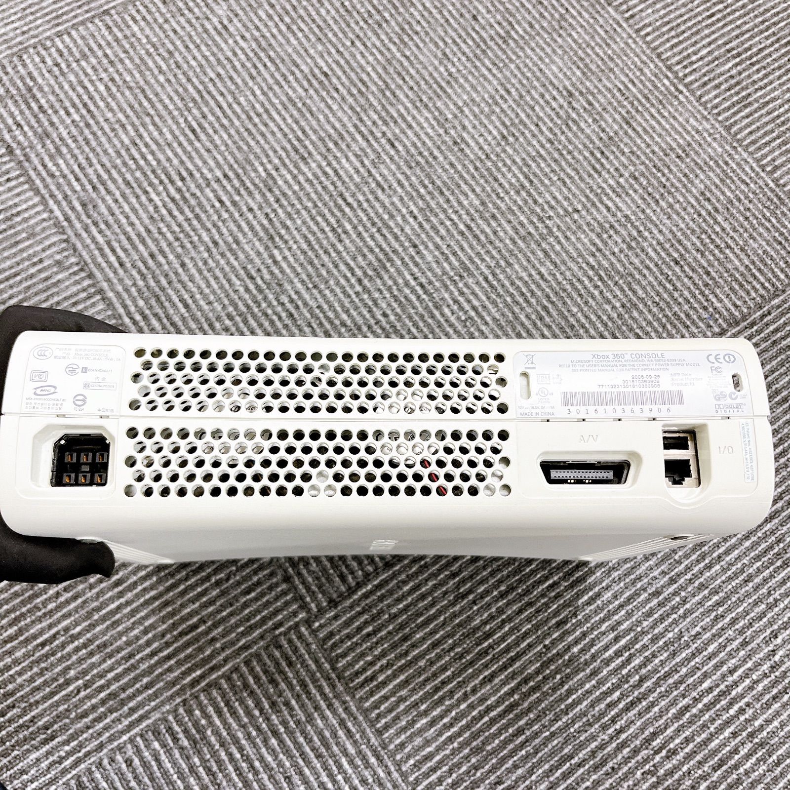 ☆通電確認済み Xbox 360 本体 ホワイトー コントローラー、ケーブル