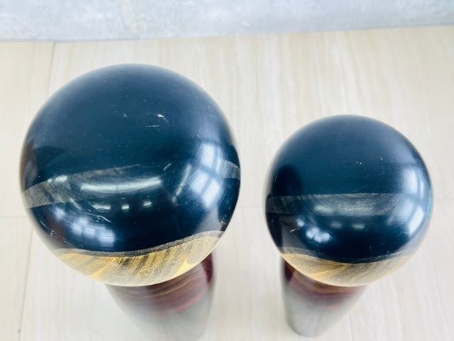 こけし 2点セット 【】 渡辺正雄作 稚児桜 内閣総理大臣賞受賞 紙箱