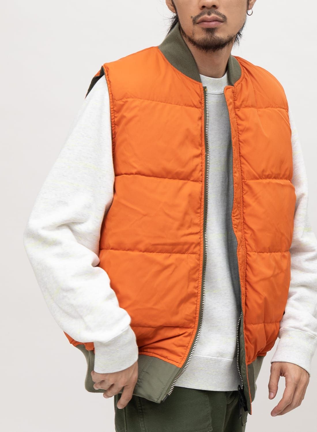 alpha ベストタイプ　MA-1 フライトジャケット ALPHA(アルファ)MA-1 DOWN VEST ダウンベスト フライト