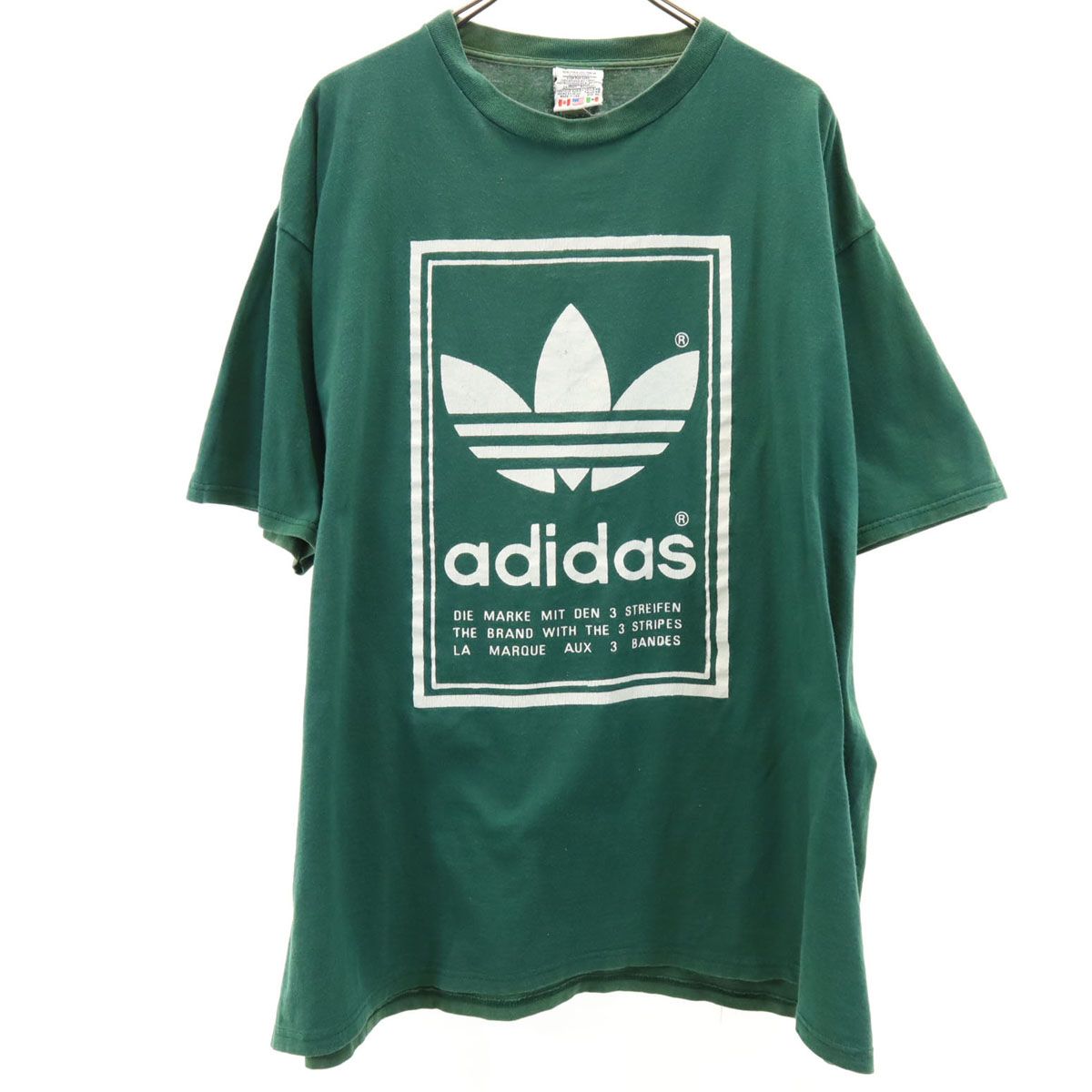 90s USA製 adidas オールドアディダス ビッグトレフォイル刺繍入り