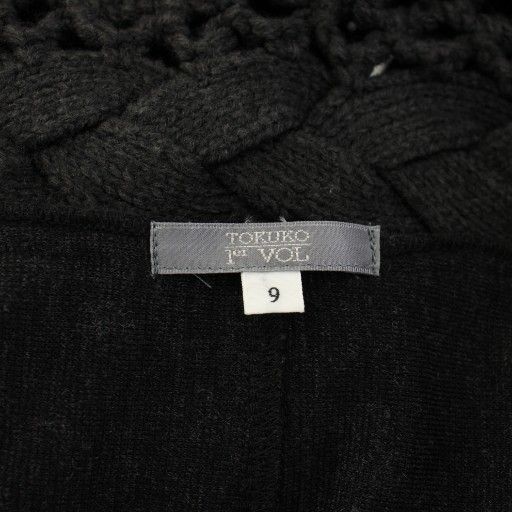【専用】TOKUKO 1er VOL　ニットコート　動物　キノコ　ブラック KHOKI フォールコート 03 | Indigo - HEIRLOOM