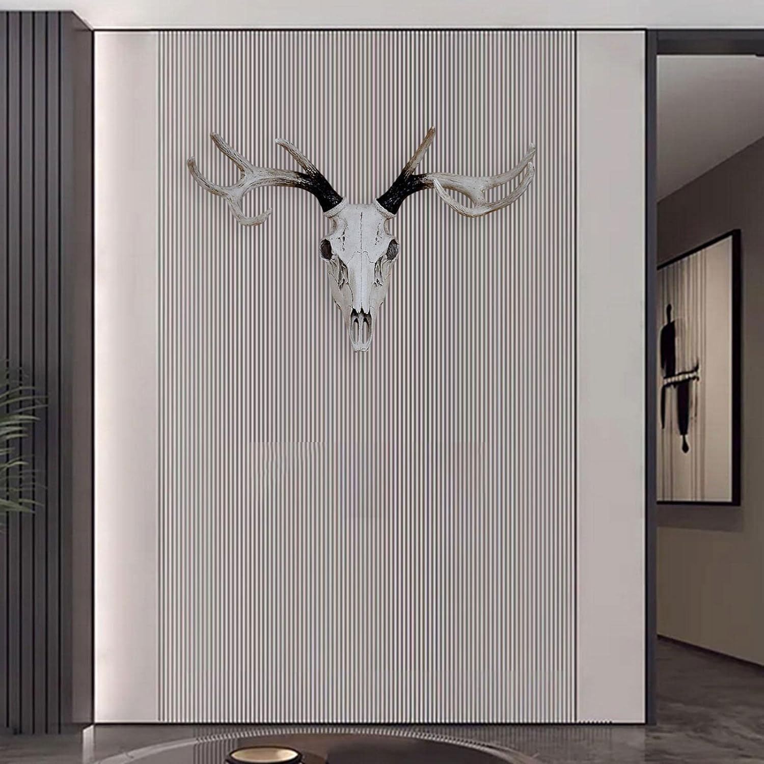 オブジェ ハンティングトロフィー 頭蓋骨 鹿 シカ インテリア ウォール