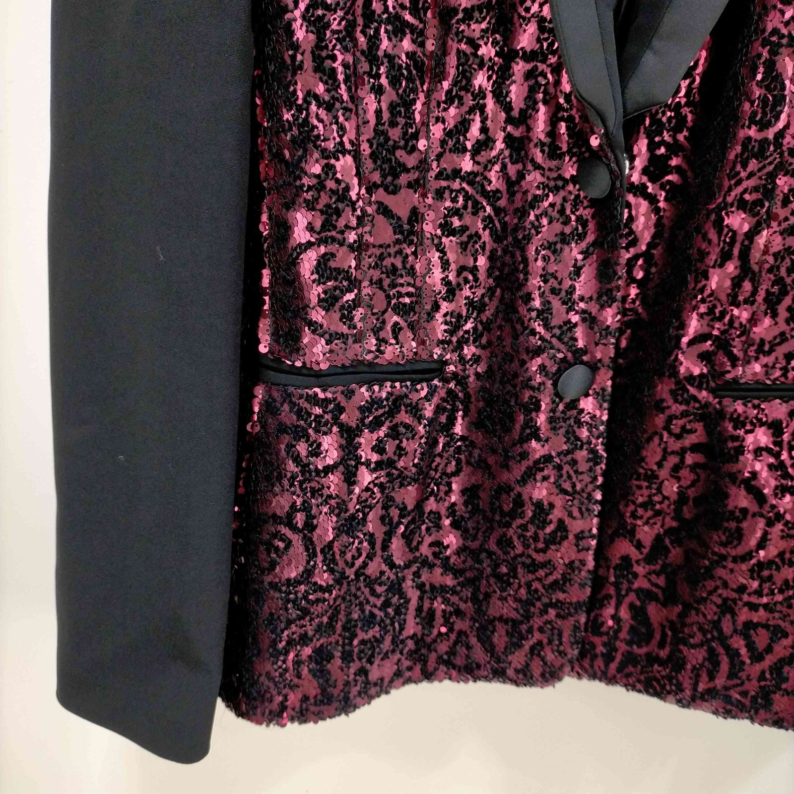 ジャストカヴァリ Just Cavalli スパンコール切替テーラードジャケット 
