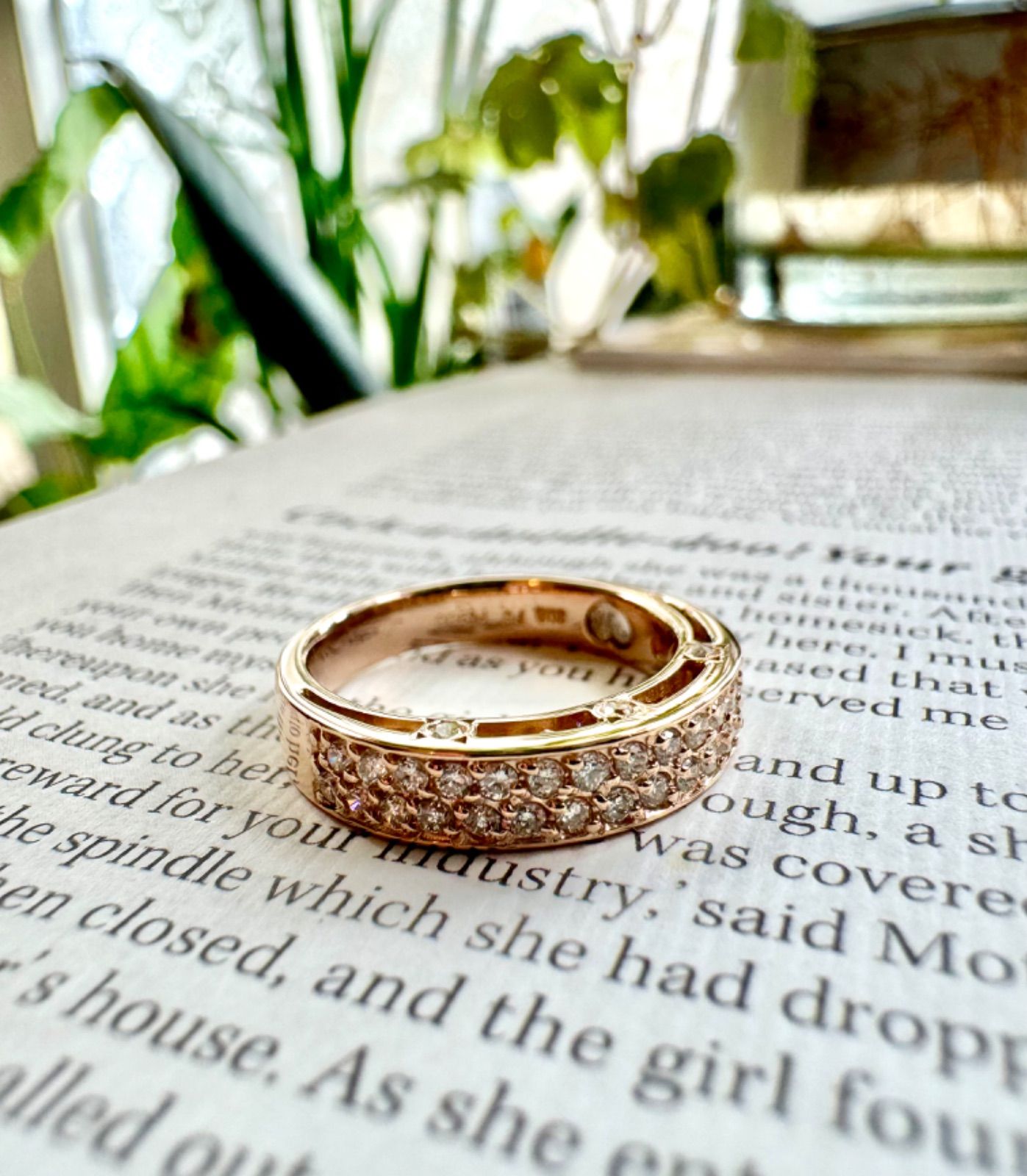 新品磨き済◆セイレーンアズーロ◆K18PG*ダイヤモンドパヴェリング*指輪 新品磨き済◇セイレーンアズーロ◇K18PG*ダイヤモンドパヴェリング