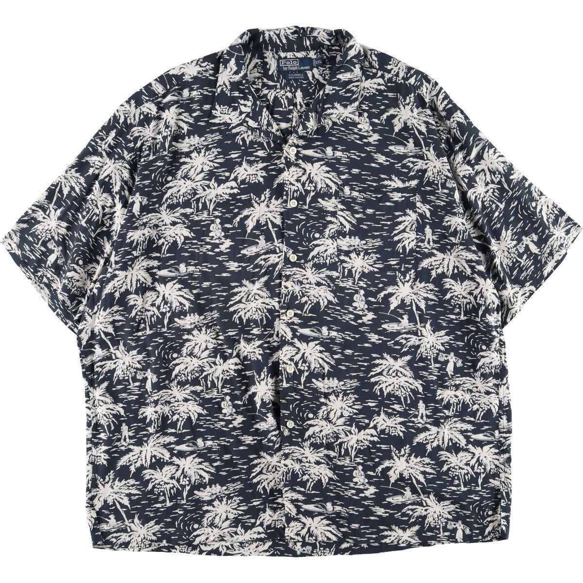 90s ラルフローレン CALDWELL アロハシャツ 総柄 古着 90年代 ラルフローレン Ralph Lauren POLO by Ralph Lauren
