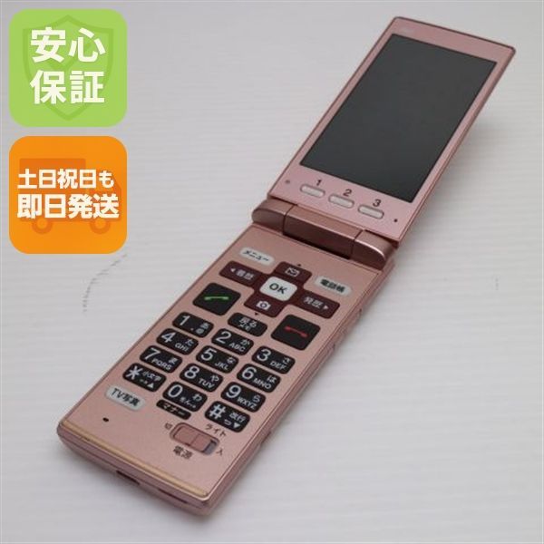 未使用　京セラ　KYF36　au かんたんケータイ ピンク 本体　SIMフリー KYOCERA KYF36 かんたんケータイ ピンク SIMフリー 中古