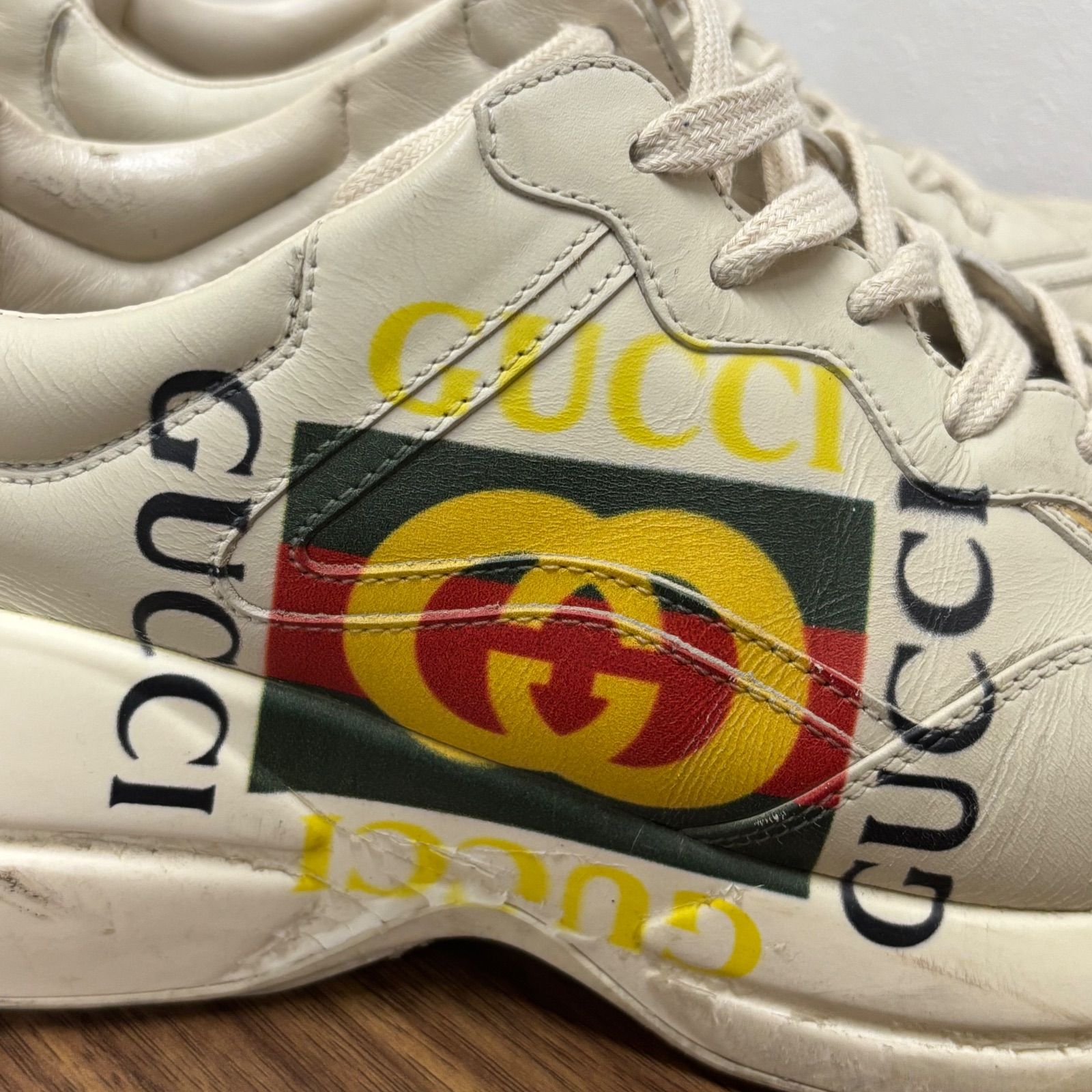 ◎GUCCI Rhyton グッチ ライトン ロゴ スニーカー シューズ メンズ 