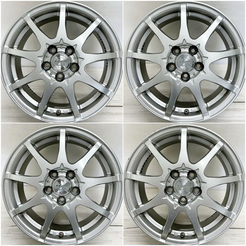 【送料無料　トピー　 Sibilla TZ】4本 プリウス ウィッシュなどに 中古アルミホイール インチアップに ★16×6J 100/5H +45 中古ホイール[17x7.0+45 100⁄5H トヨタ 10系 ウィッシュ純正] 4本SET