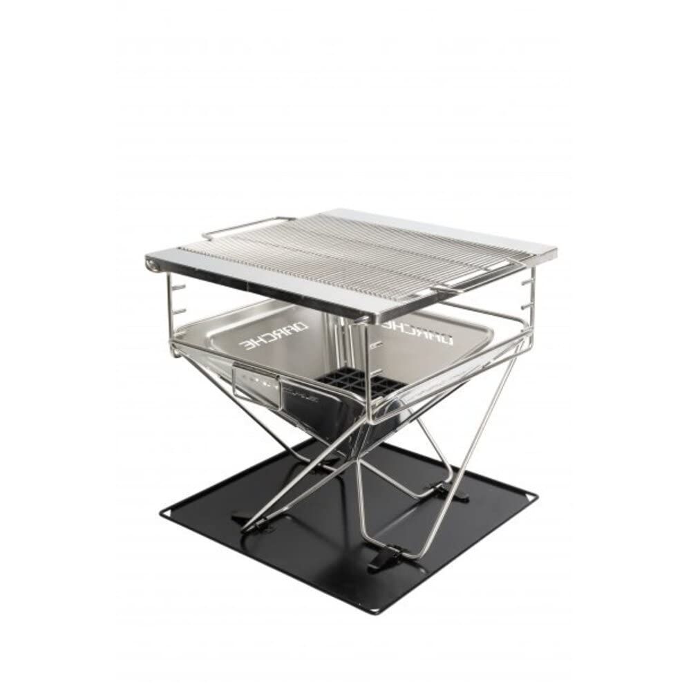 新着商品 ファイヤーピット BBQグリル 焚き火台 焚火台 ステンレス製 正規品 BBQ450 シルバー DARCHE