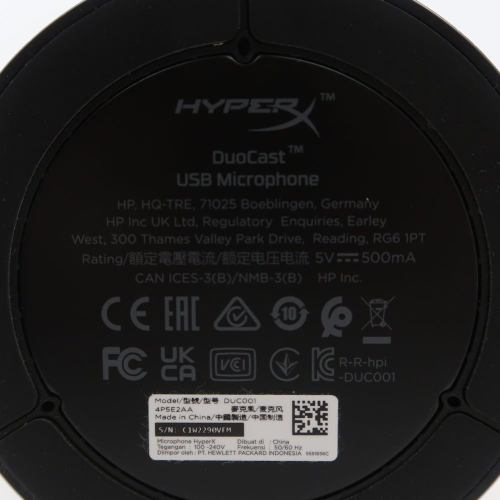 HyperX ハイパーエックス DUOCAST コンデンサーマイク PC周辺
