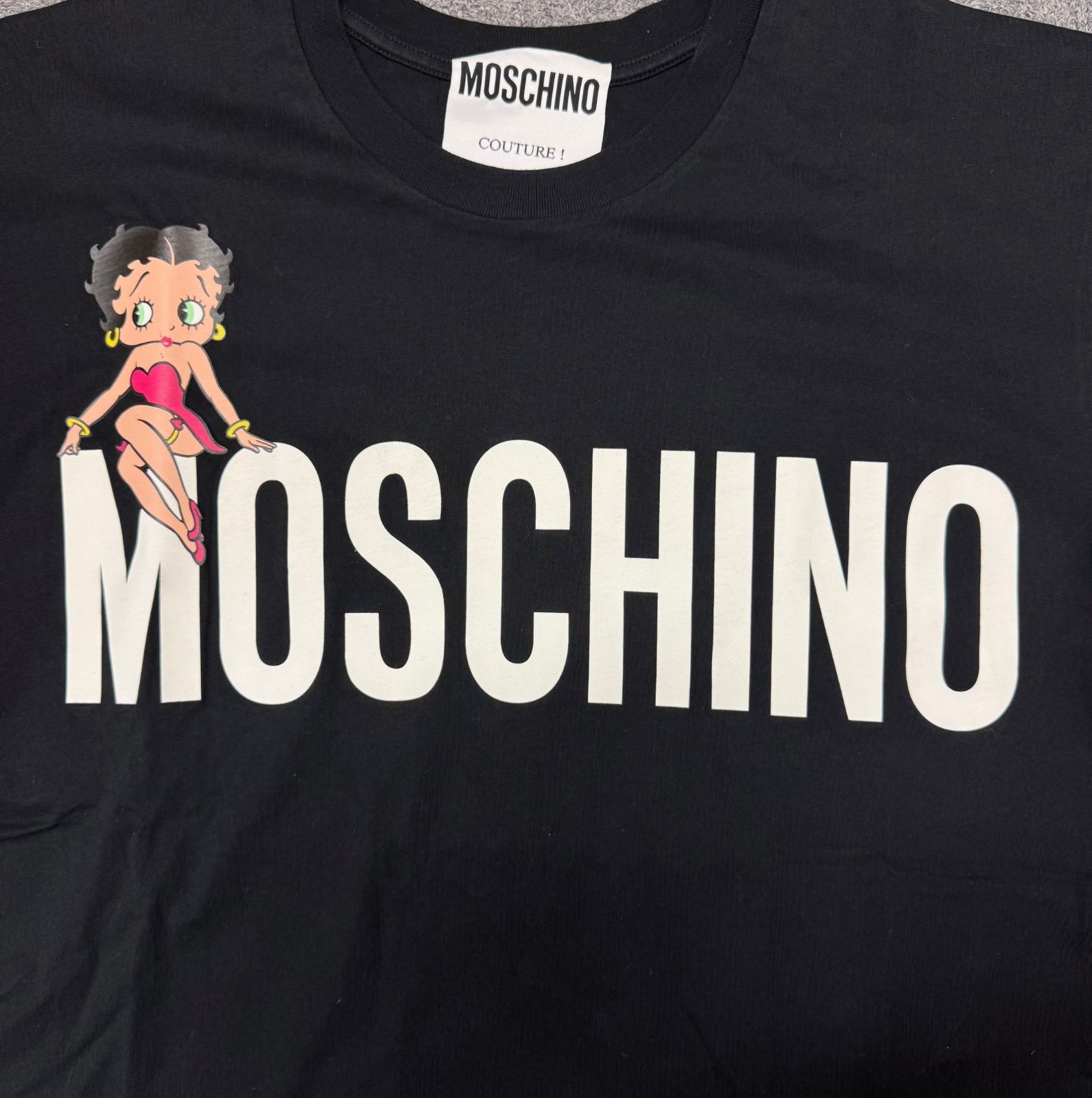 MOSCHINO Betty Boop T-Shirt ベティ ロゴプリント Tシャツ