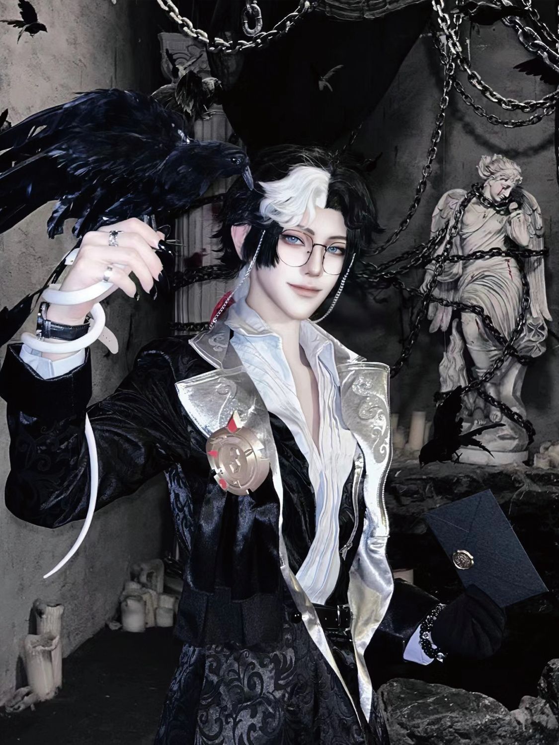 第五人格 コスプレ衣装 写真家 ジョゼフ ドラソネス 全9点 仁慈写真家 男性用 豪華仕様 殿堂風 溢れる 衣装セット ハロウィン 仮装 パーティー 舞台演出 推し活 撮影会 誕生日プレゼント イベント用 大人用 コスプレ衣装