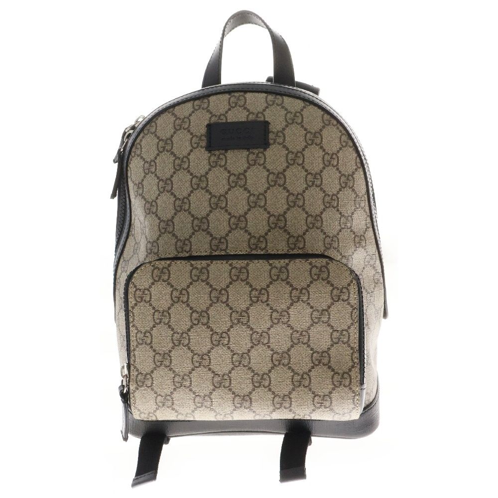 GUCCI グッチ GGスプリーム バックパック リュックサック ベージュ×ブラック PVCレザー 429020