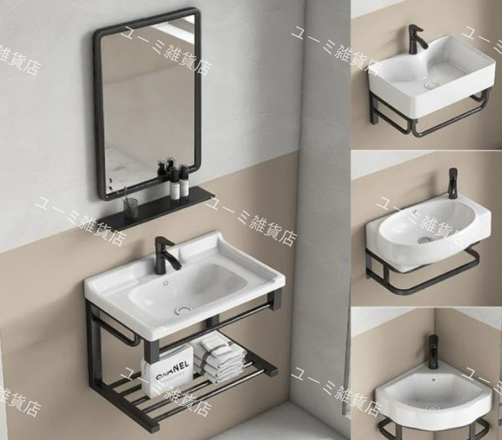  洗面器 壁掛け 小型洗面器セット 壁掛けガーデンキッチン洗面台 コンパクトなミニ洗面器 壁掛け洗面化粧台 シンク用ステンレス鋼ブラケット 省スペース 41 36 cm サイズ 浴室 浴槽 洗面所 住宅設備