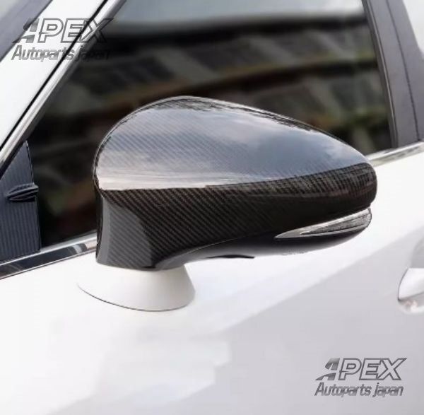 13-17 右ハンドル用 レクサス2013-2019 IS GS ES RC RCF GSF CT LS カーボン ドアミラーガーニッシュ カバー 左右セット