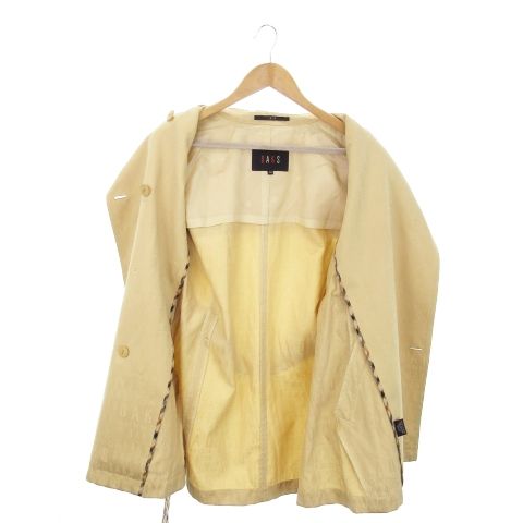 ダックス DAKS イングランド製 トレンチコート メンズ レディース ベージュ ダックス DAKS トレンチコート ミドル丈 ベルト ジャガード