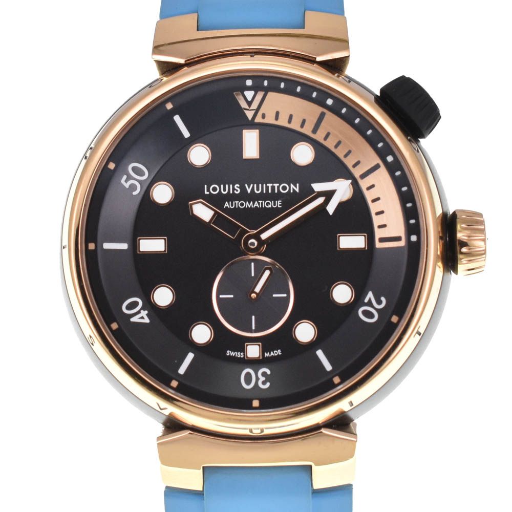 ルイ・ヴィトン LOUIS VUITTON QA123 タンブール ストリートダイバー 自動巻き メンズ美品箱付き M#137819