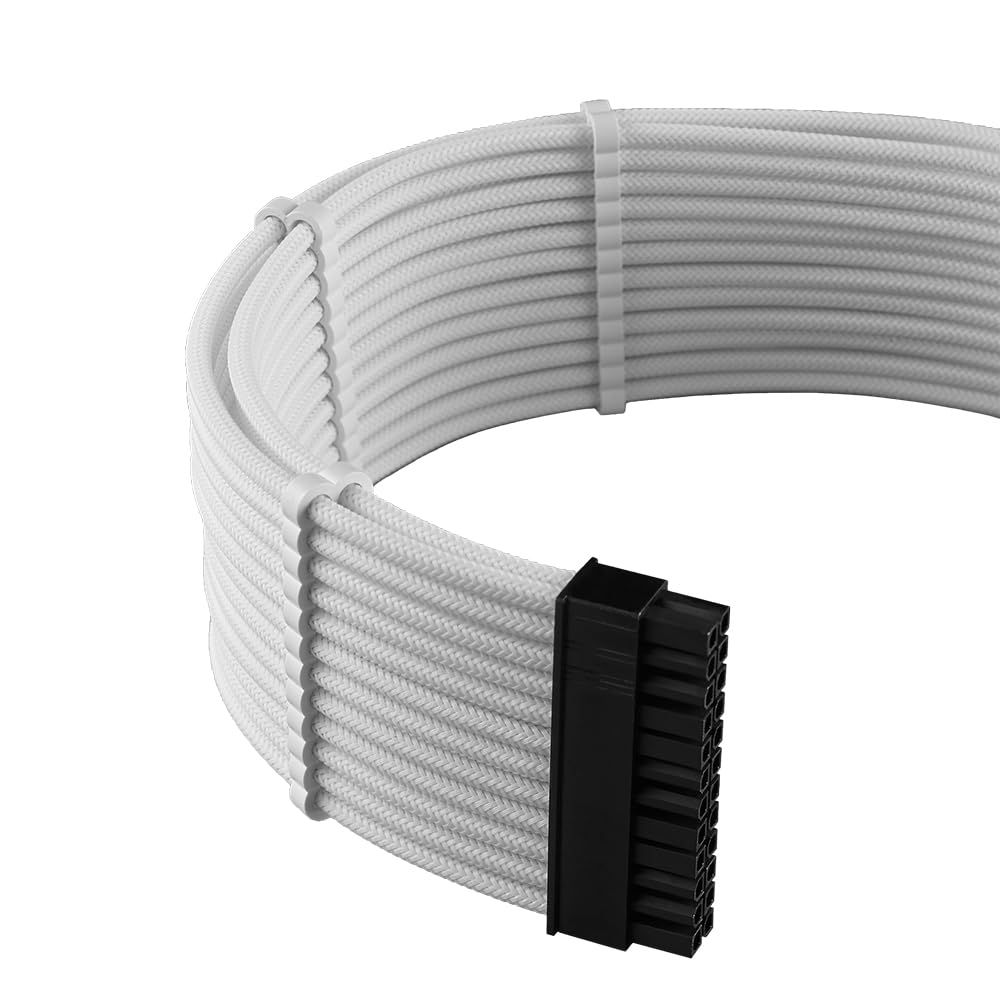 CableMod RT-Series Pro ModMesh Sleeved 12VHPWR StealthSense Dual Cable Kit for ASUS|Seasonic|Phanteks White CHRISTIANNAURATH_COM_BR