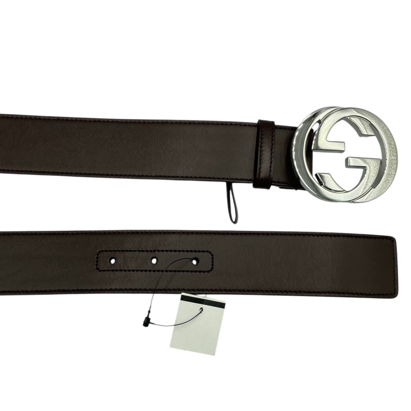 未使用品 GUCCI グッチ ベルト GGロゴ シルバー レザー - メルカリ