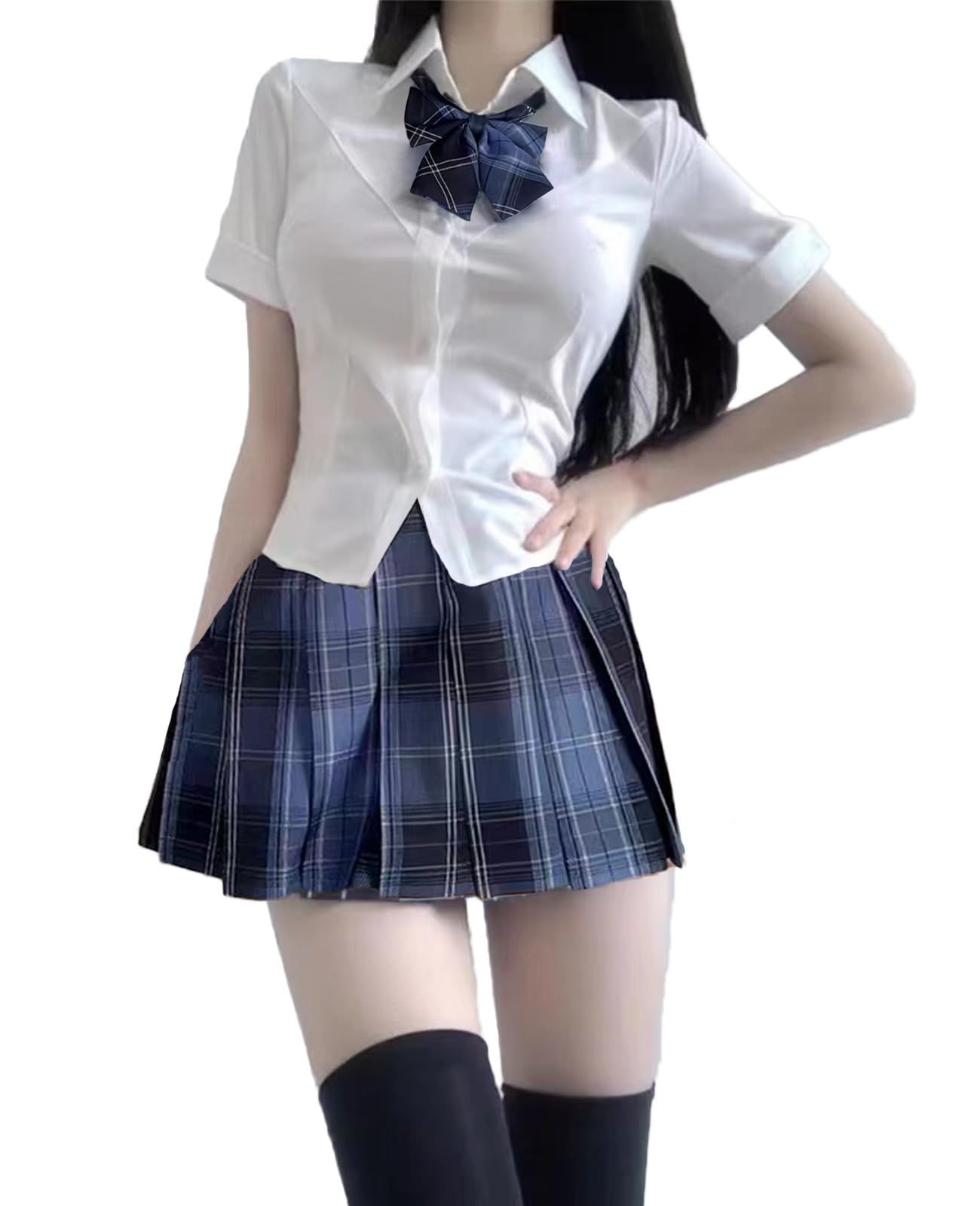 新品 [QOOLY] コスプレ 制服 セット 女子高生 制服 3点セット