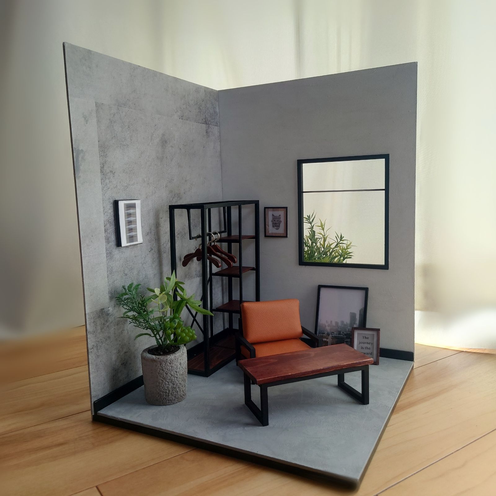 木製ドールハウス☆背景ボード☆ミニチュアハウス☆ハンドメイド☆ ドールハウス 1/6 背景ボード ミニチュア ハンドメイド ミニチュア